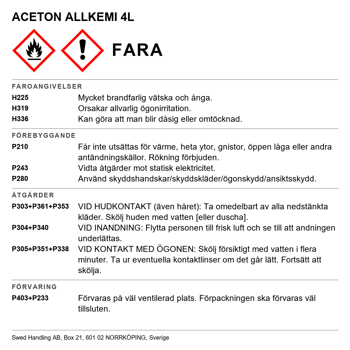 Aceton Allkemi