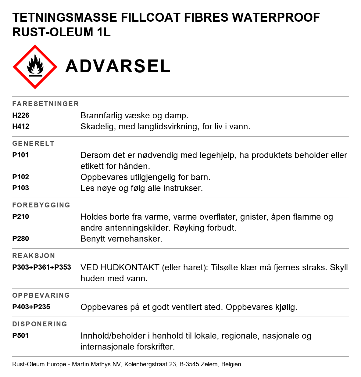 Lekkasjetetter Waterproof Rust-Oleum