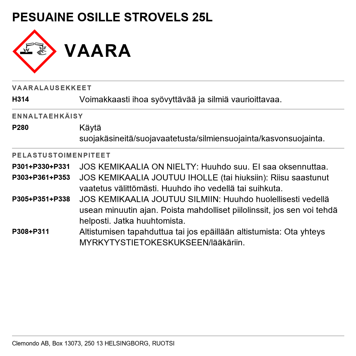 PESUAINE OSILLE STROVELS 25L