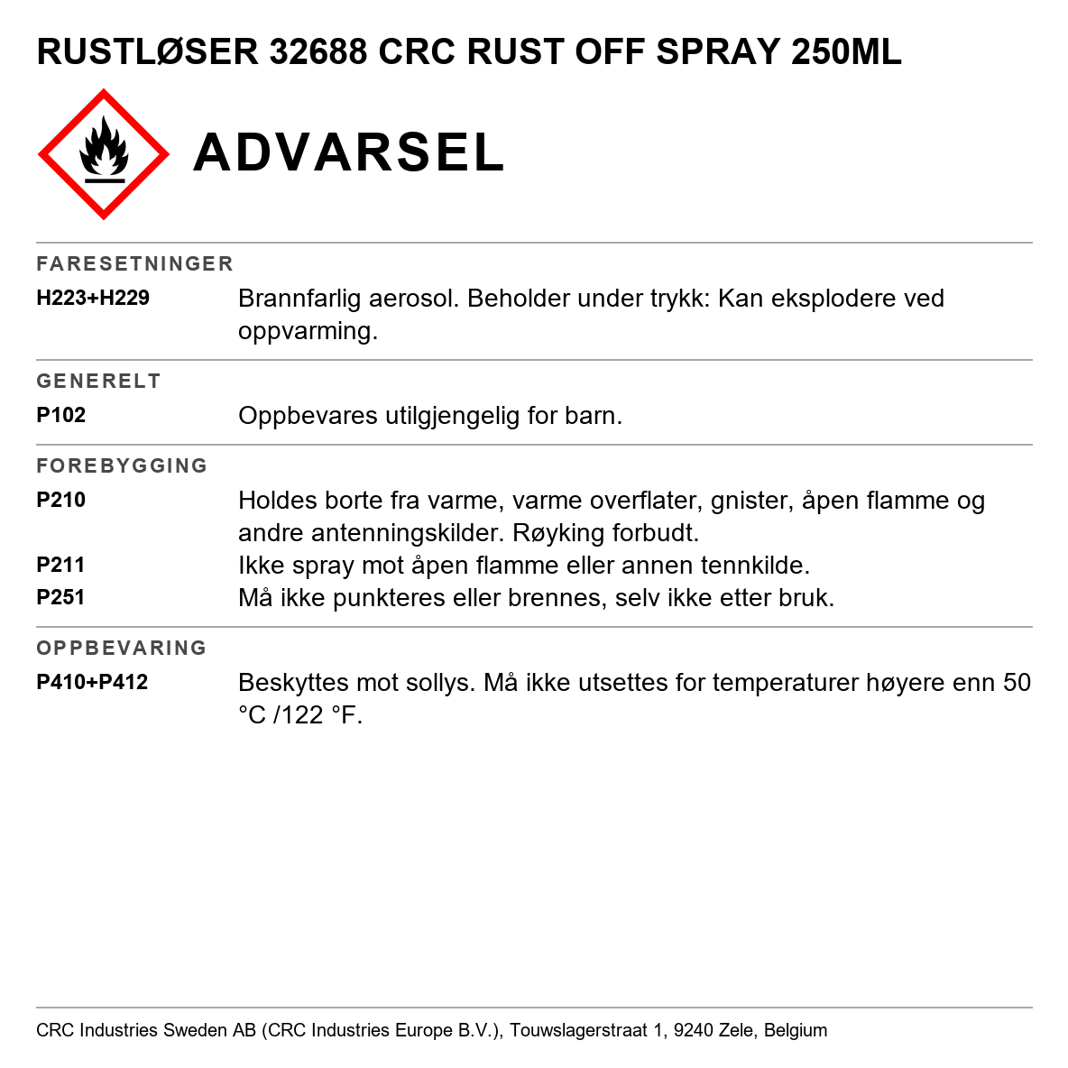 Rustfjerner CRC Rust Off