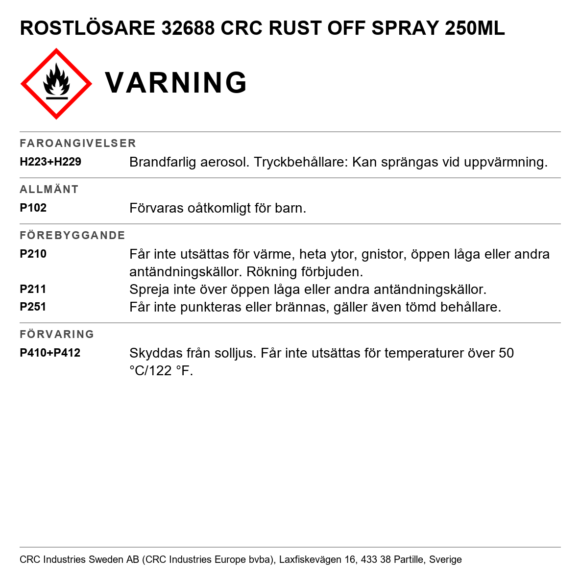 Rostlösare CRC Rust Off