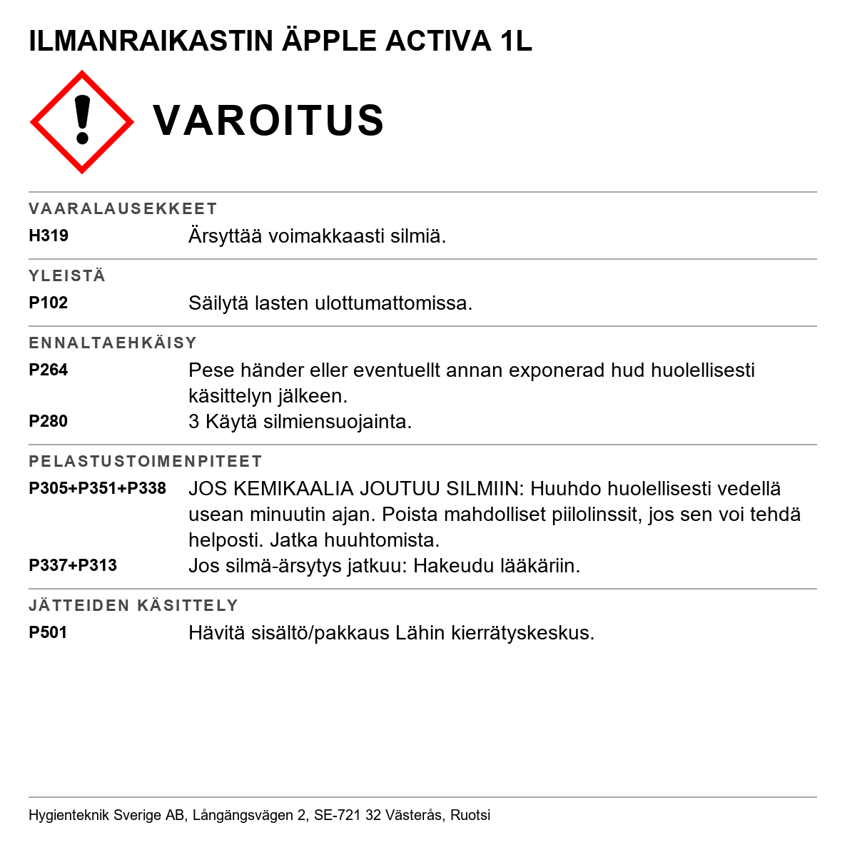 Hajunpoistaja Activa