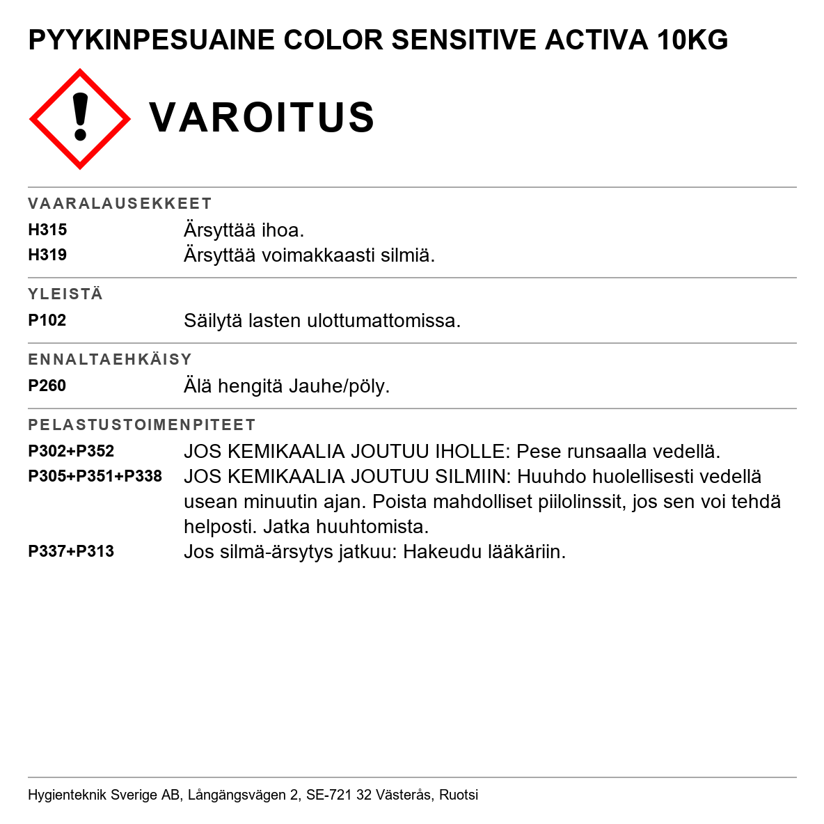 Pyykinpesuaine Activa
