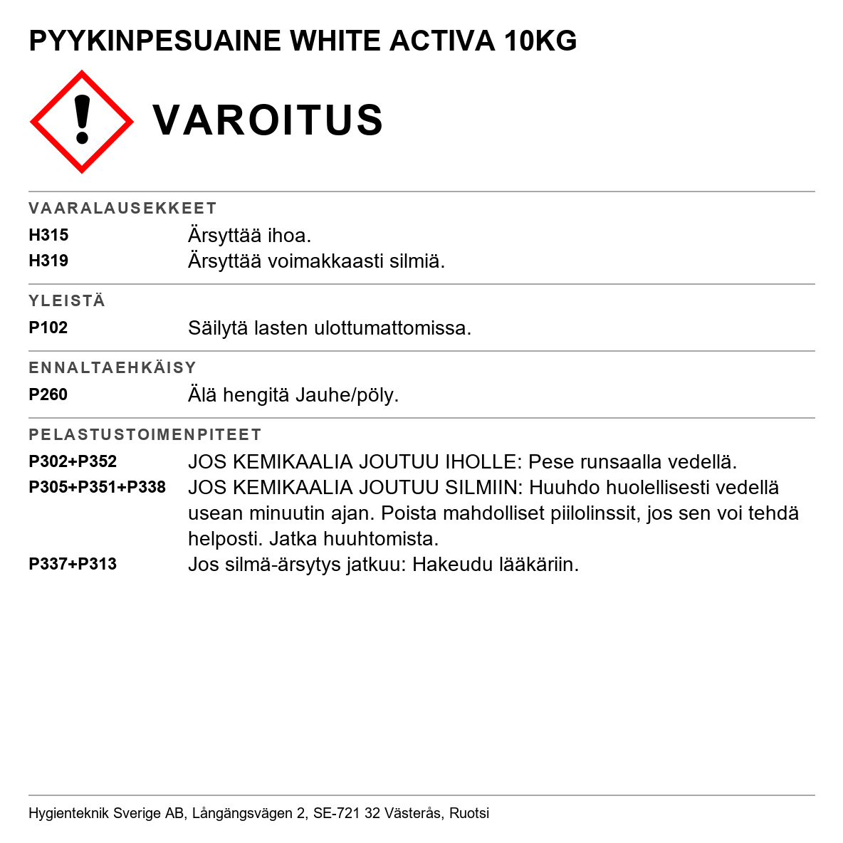 Pyykinpesuaine Activa