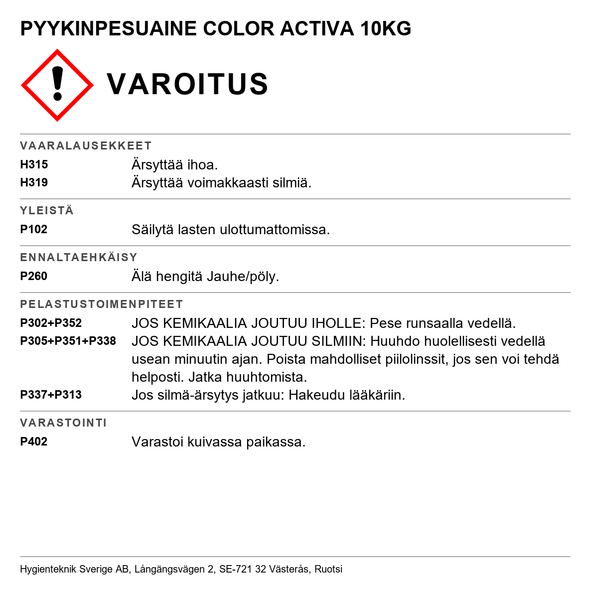 Pyykinpesuaine Activa