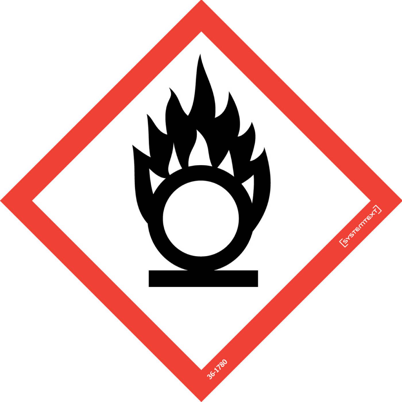 DEKAL Farepiktogram CLP Oksiderende symbol