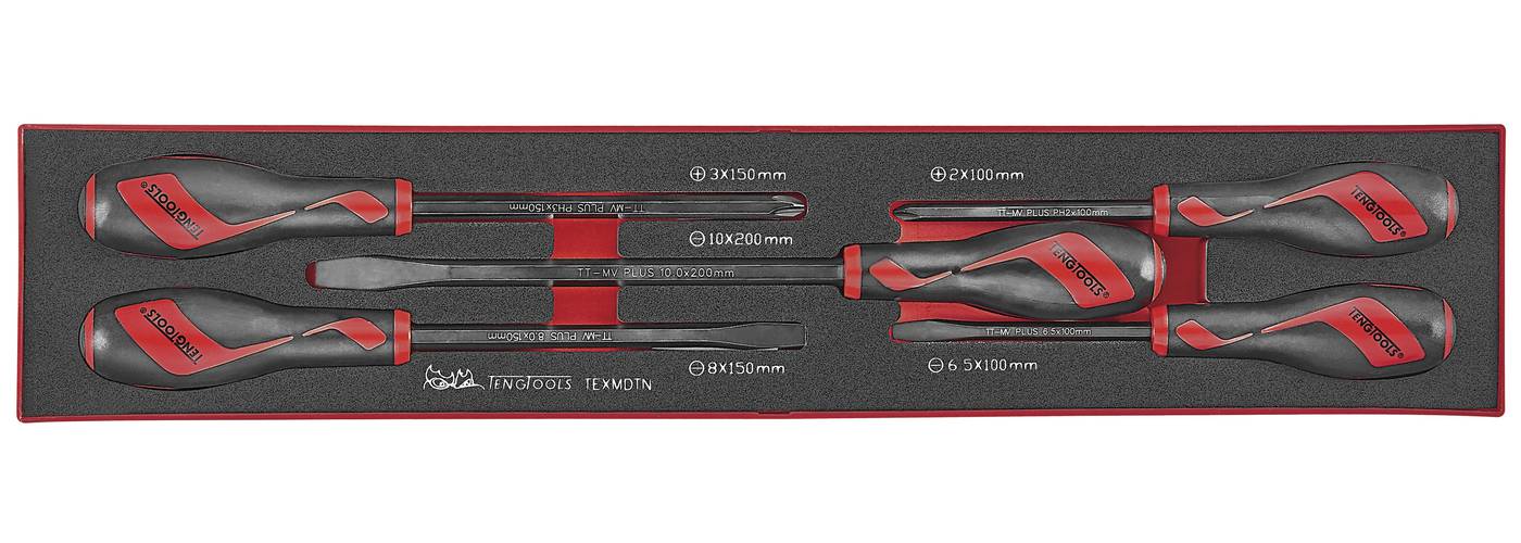 5 piece Screwdriver set Teng Tools TEXMDTN