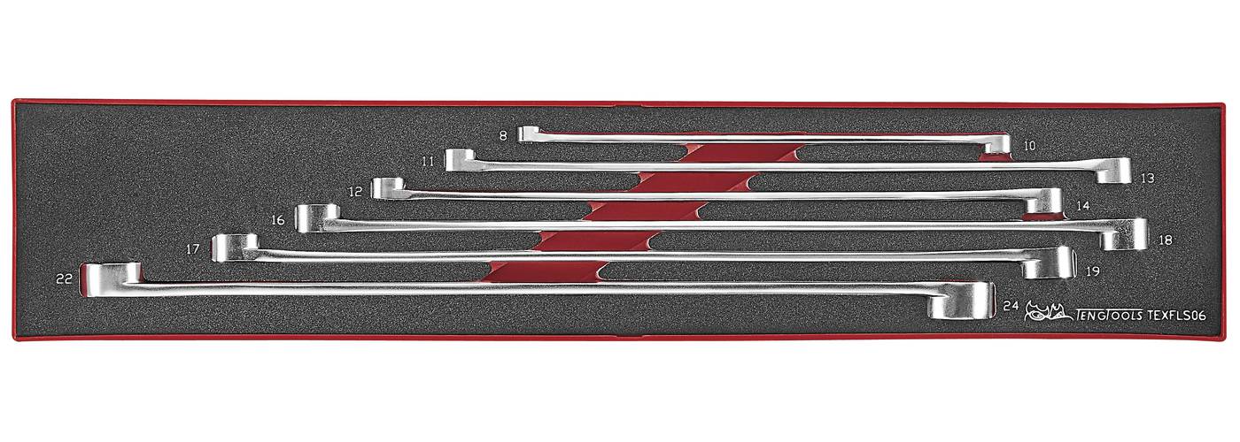 6 piece Spanner set Teng Tools TEXFL06