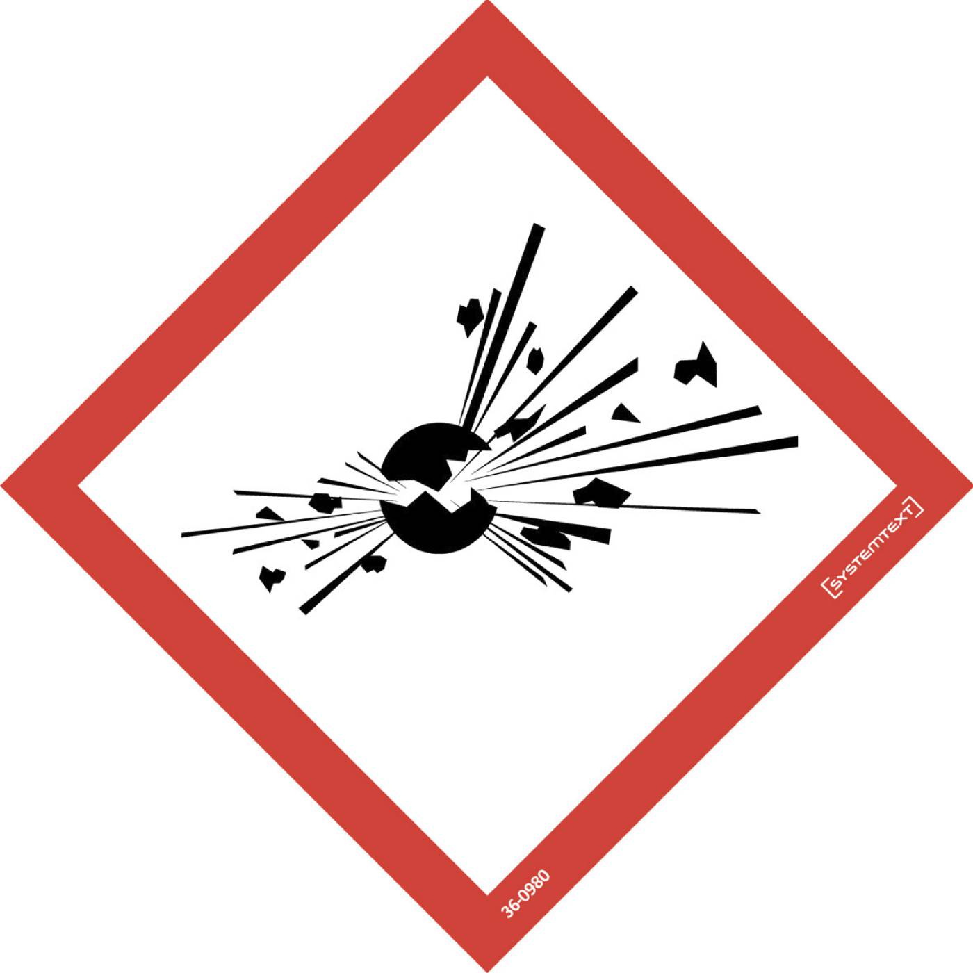  DEKAL Farepiktogram CLP Eksplosivt symbol