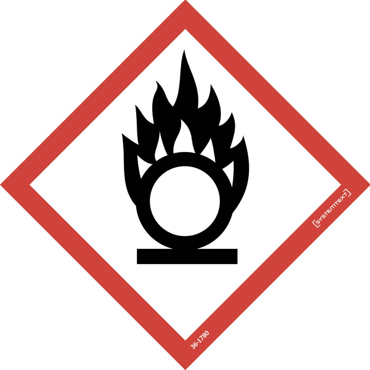 DEKAL Farepiktogram CLP Oksiderende symbol
