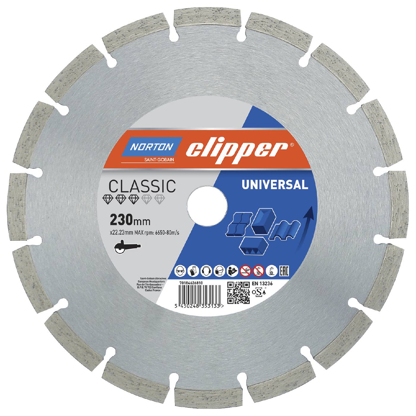 Diamond cut-off blade Classic Universal.