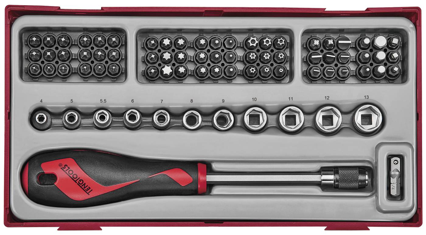 76 piece Bit screwdriver set Teng Tools TTMDQ76