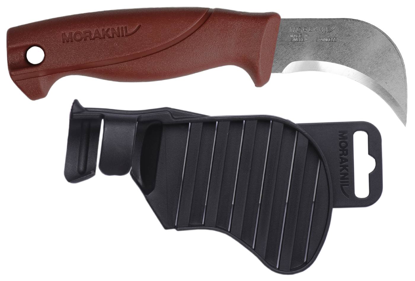 Mat/roofing felt/leather knife plastic handle Mora