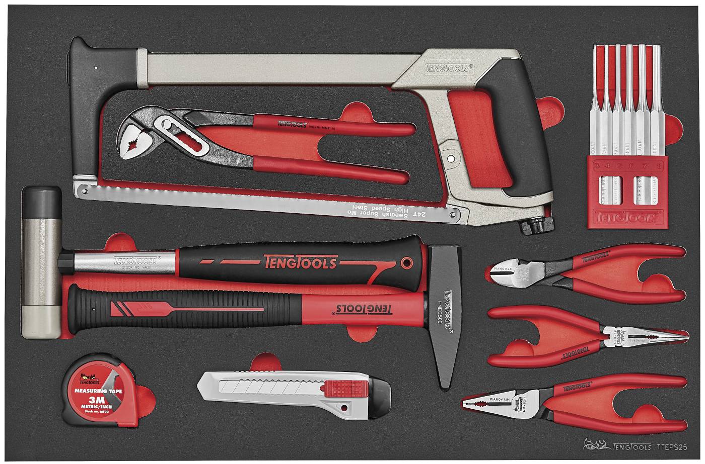 25 piece Tool set Teng Tools TTEPS25