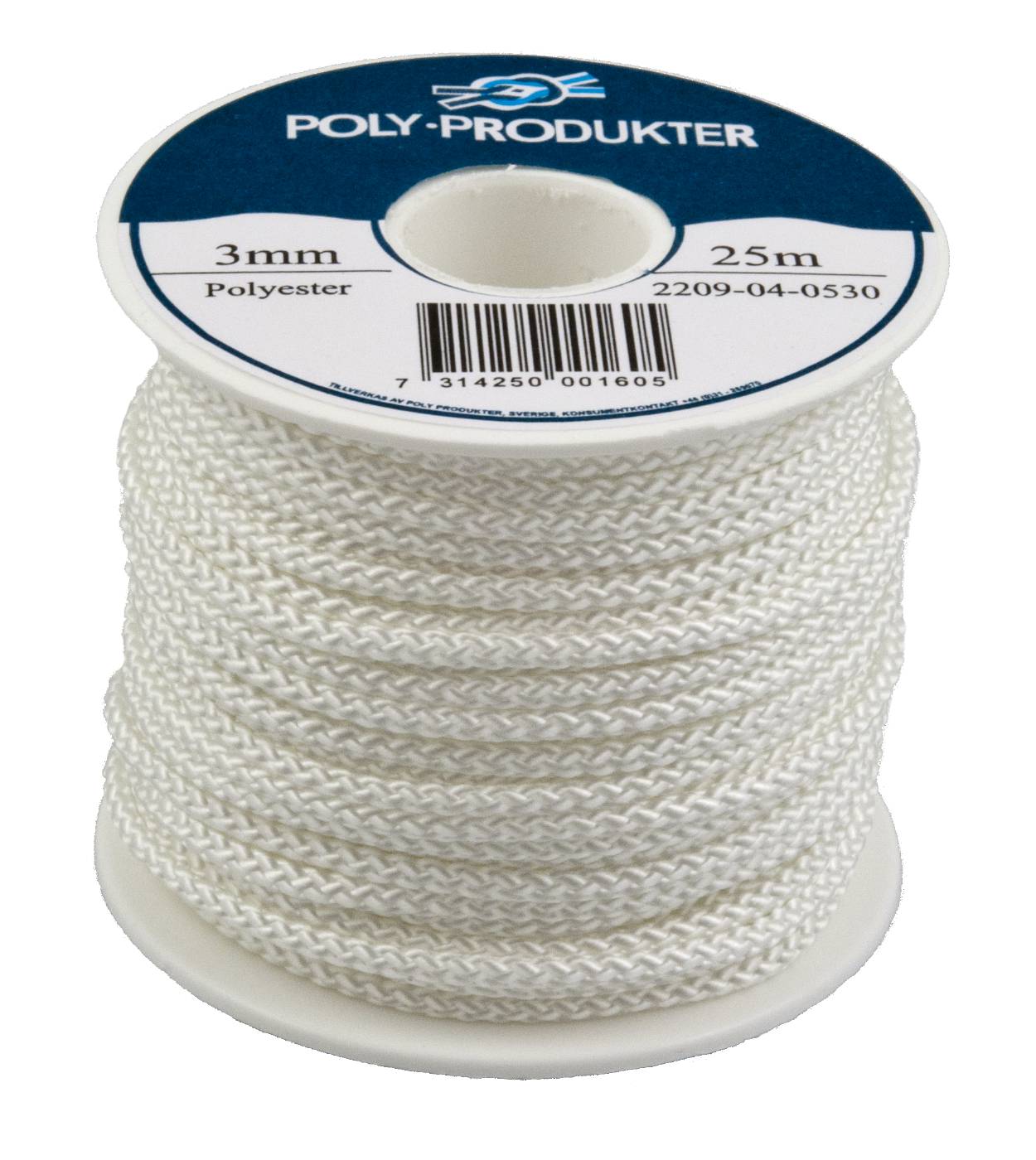 Polyester silk cord braided