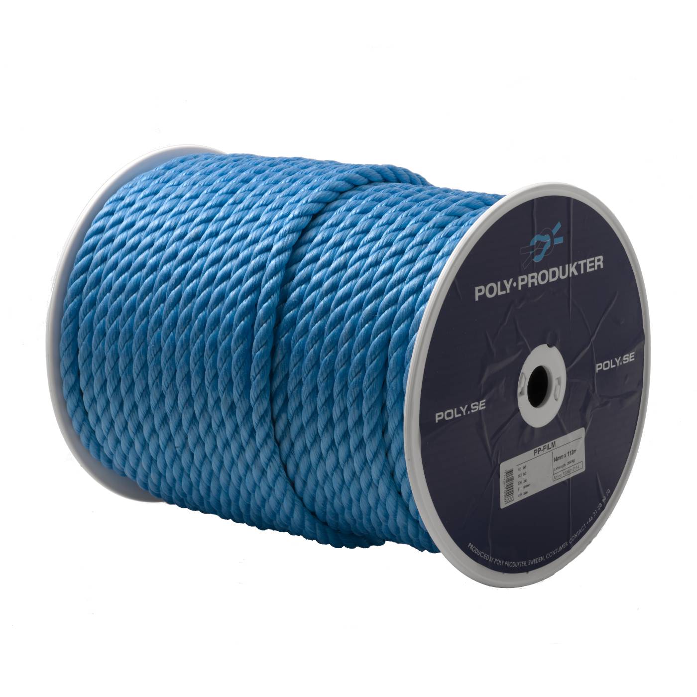 Polypropylene rope 3-strand blue