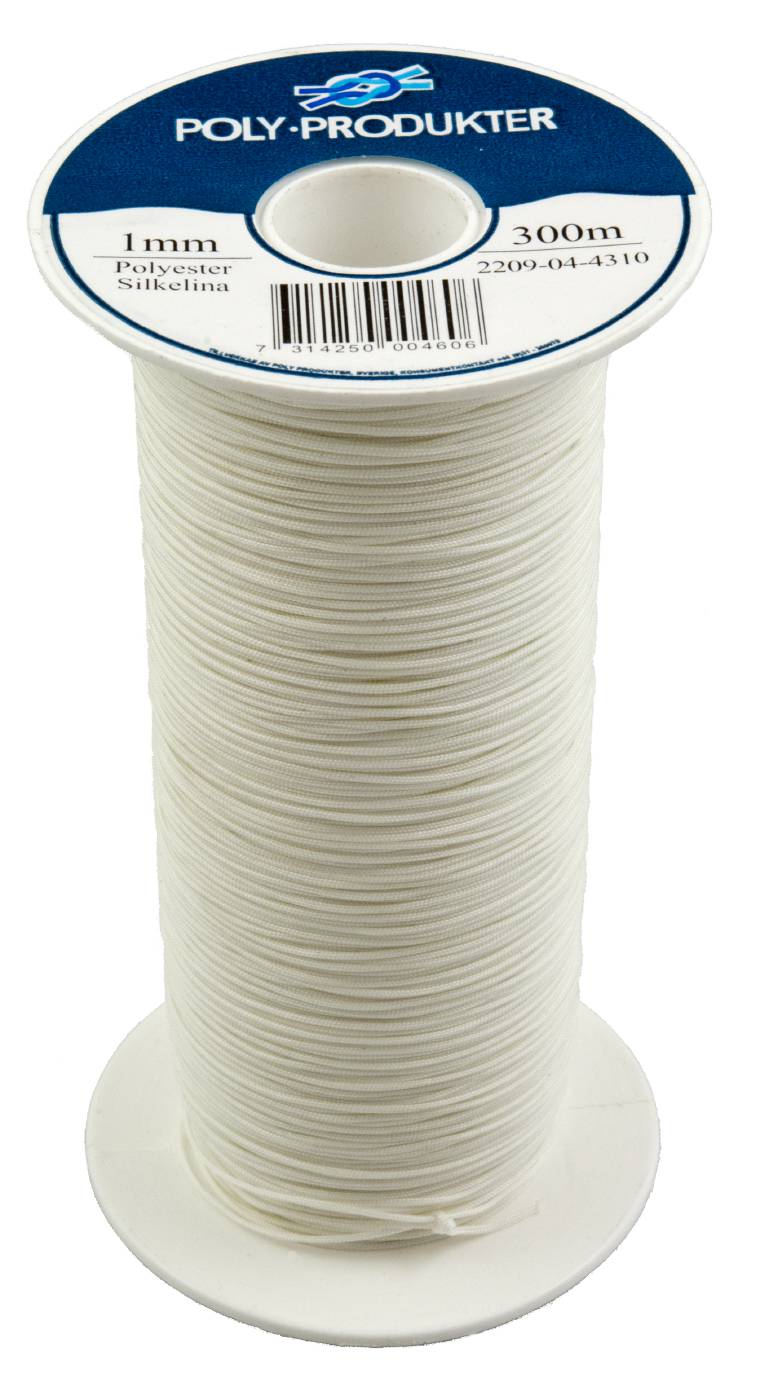 Polyestersilkelina flätad