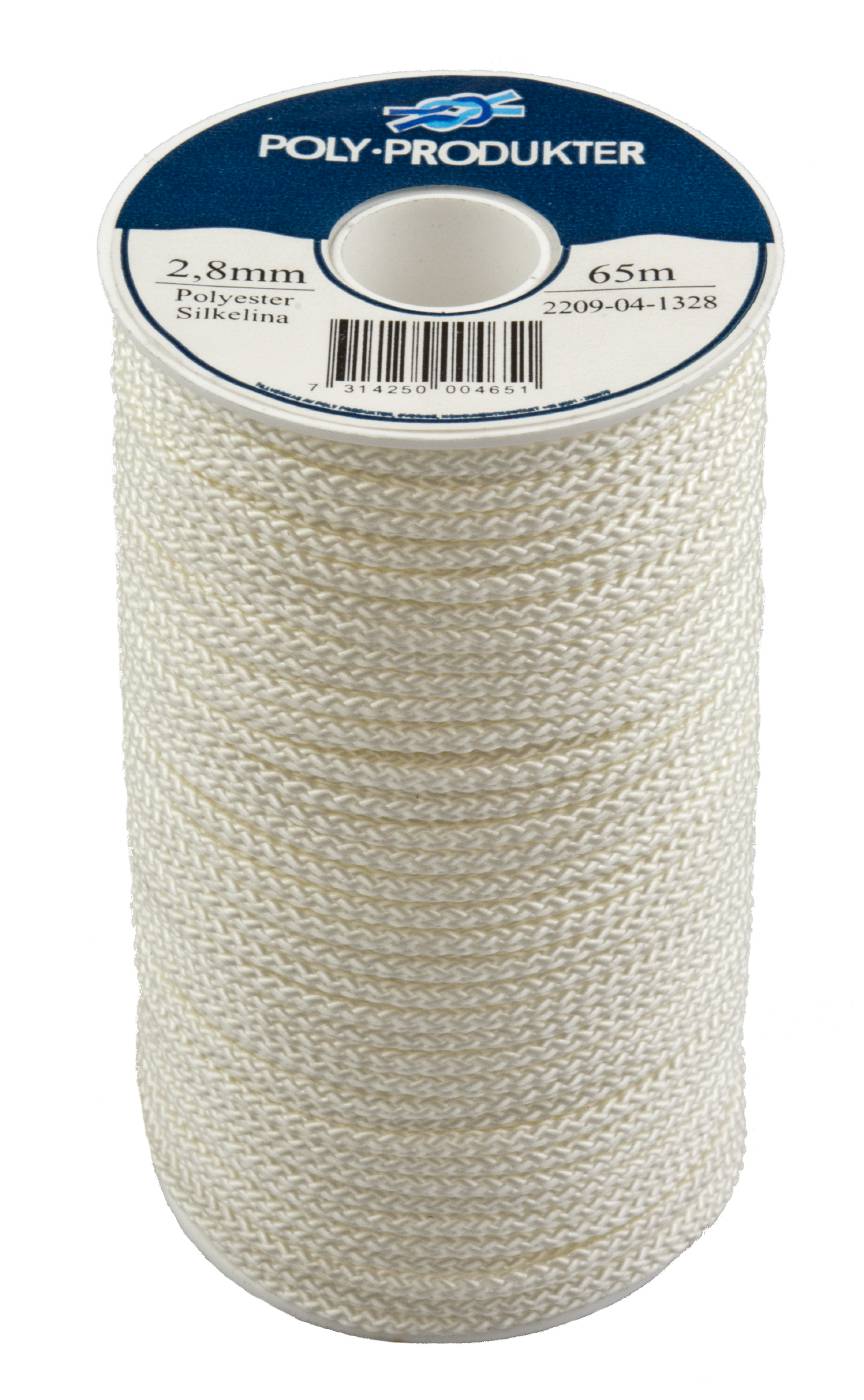 Polyester silk cord braided