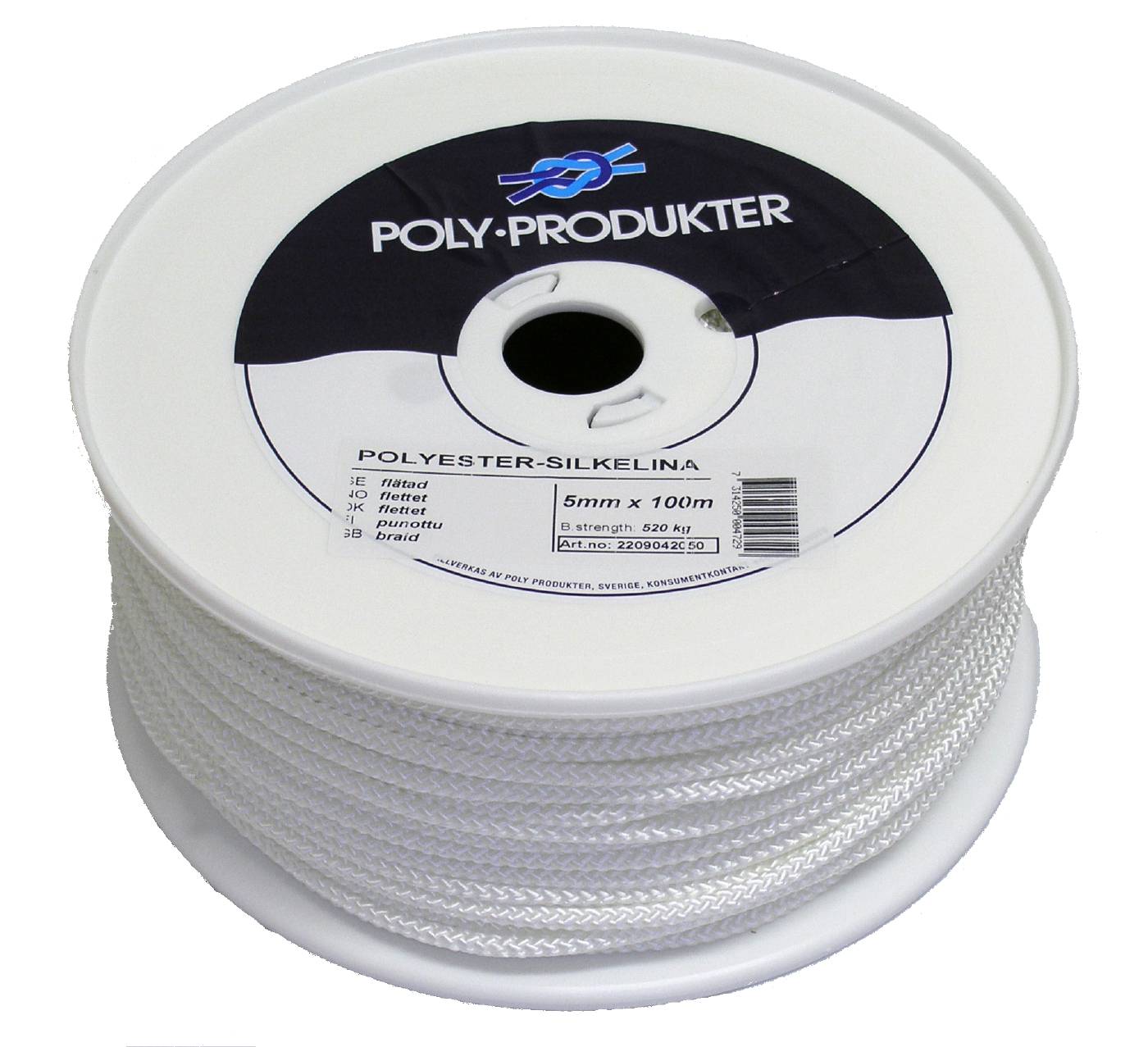 Polyester silk cord braided