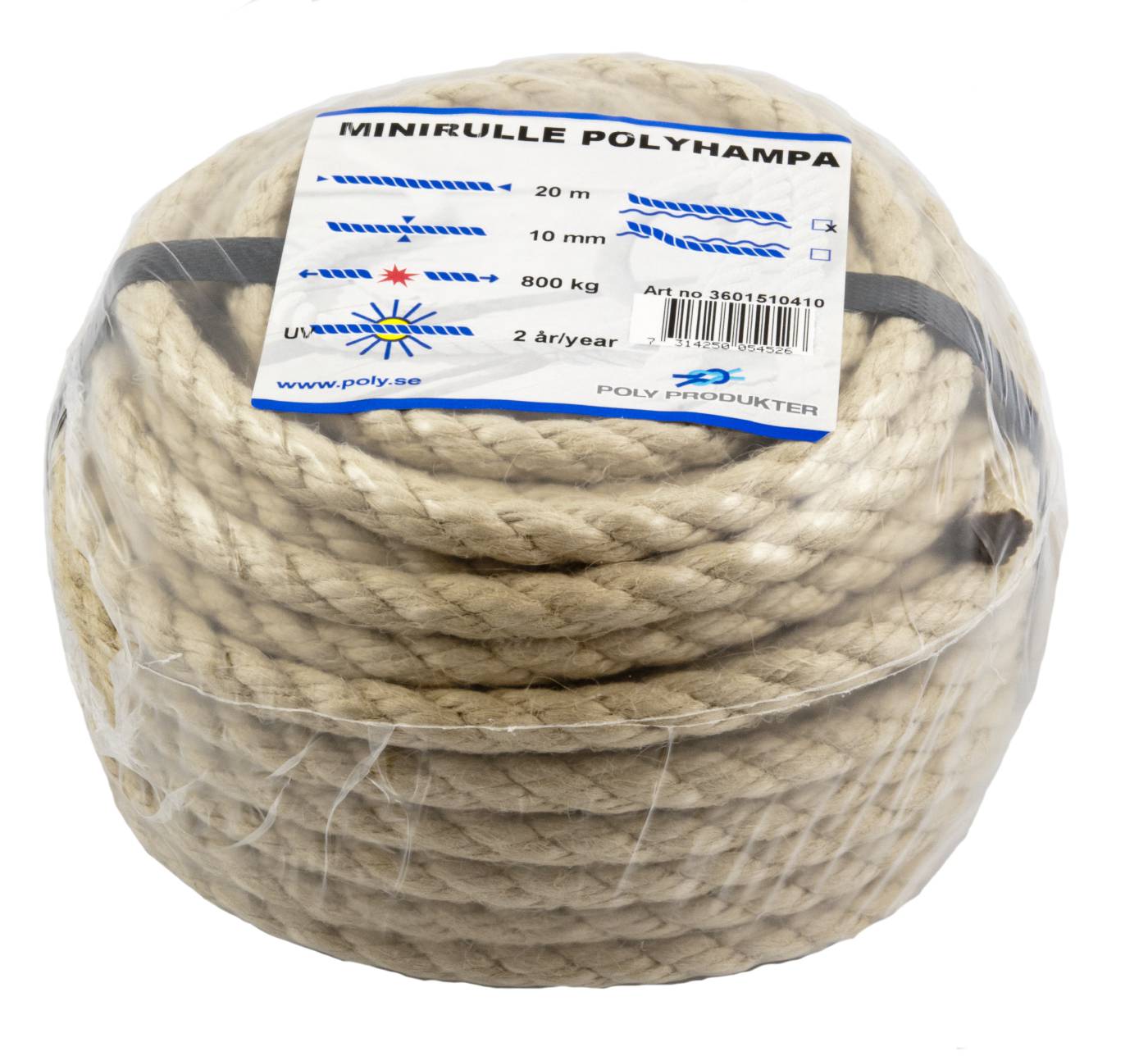 Synthetic hemp rope 3-strand