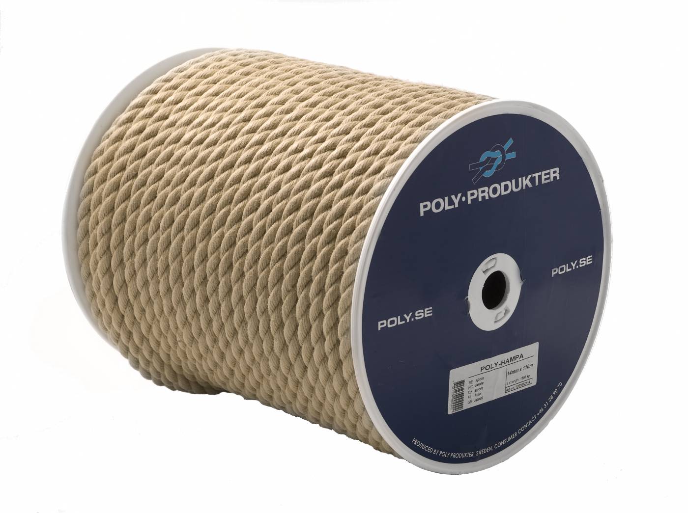 Synthetic hemp rope 3-strand