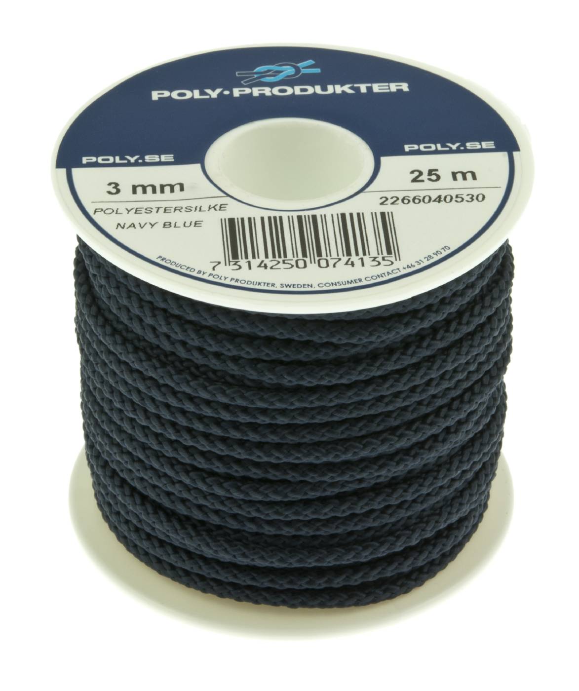 Polyester silk cord braided