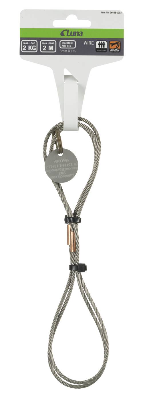 Steel wire with loop