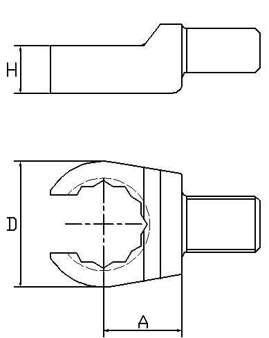 Kiristyspäät momenttiavaimille - 14X18 mm Avolenkkiavainote Novatork