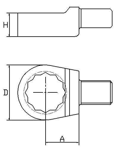 Kiristyspäät momenttiavaimille - 14X18 mm Lenkkiavainote Novatork
