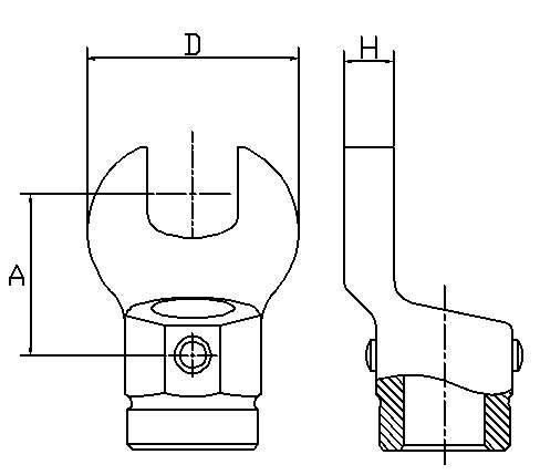 Kiristyspäät momenttiavaimille - 16mm Spigot Kiintoavainote Novatork