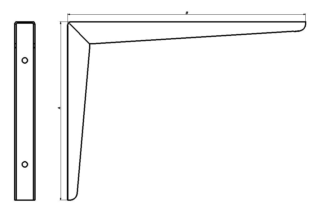 Hyllkonsol U-profil 6012, 6013 & 6014 MILLERS