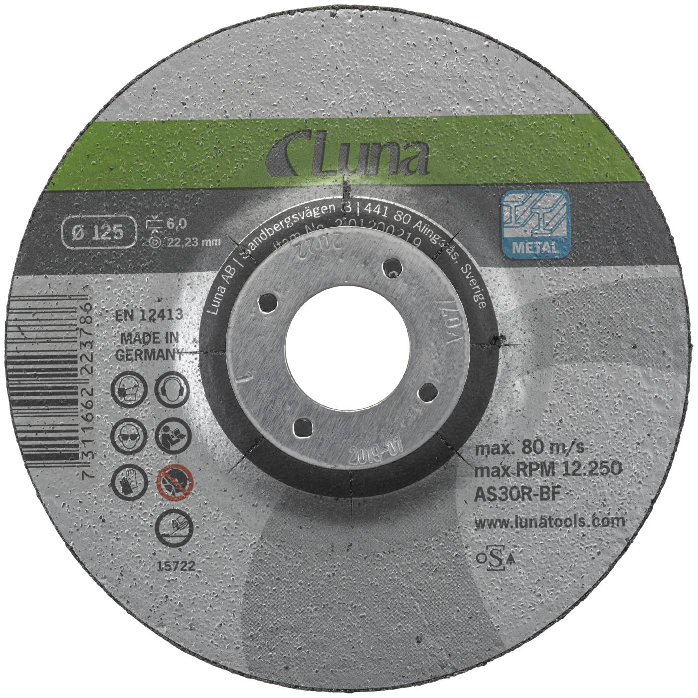 Depressed centre wheel Luna 20120