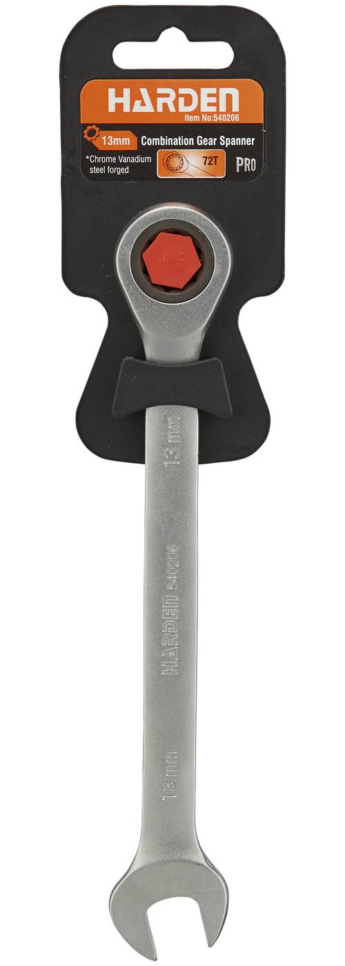 Ratcheting combination spanner Harden