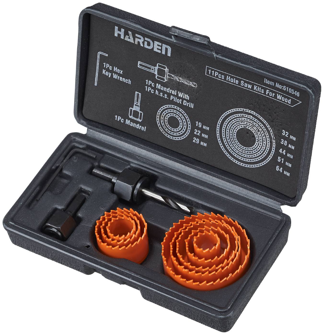 11 piece holesaw set Harden