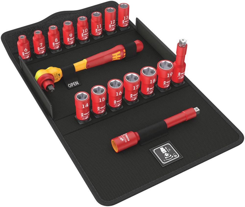 Ratchet handle set VDE Wera