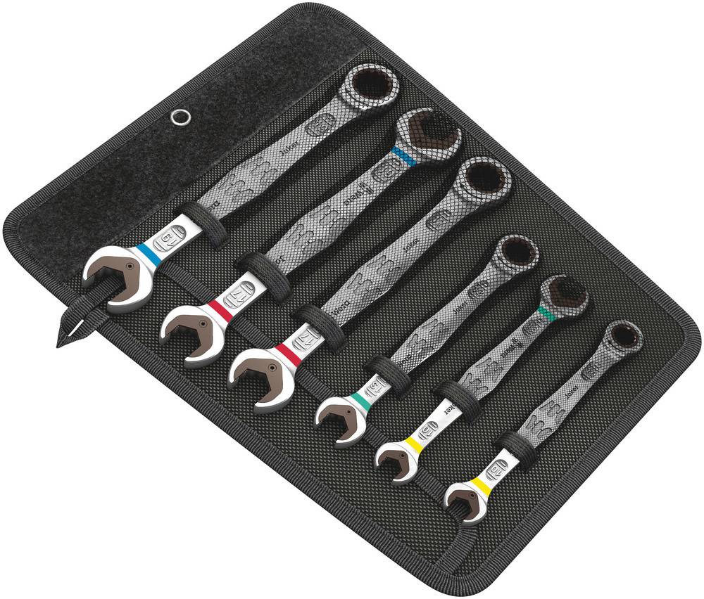 Combination ratchet/Double ended spanner set Wera