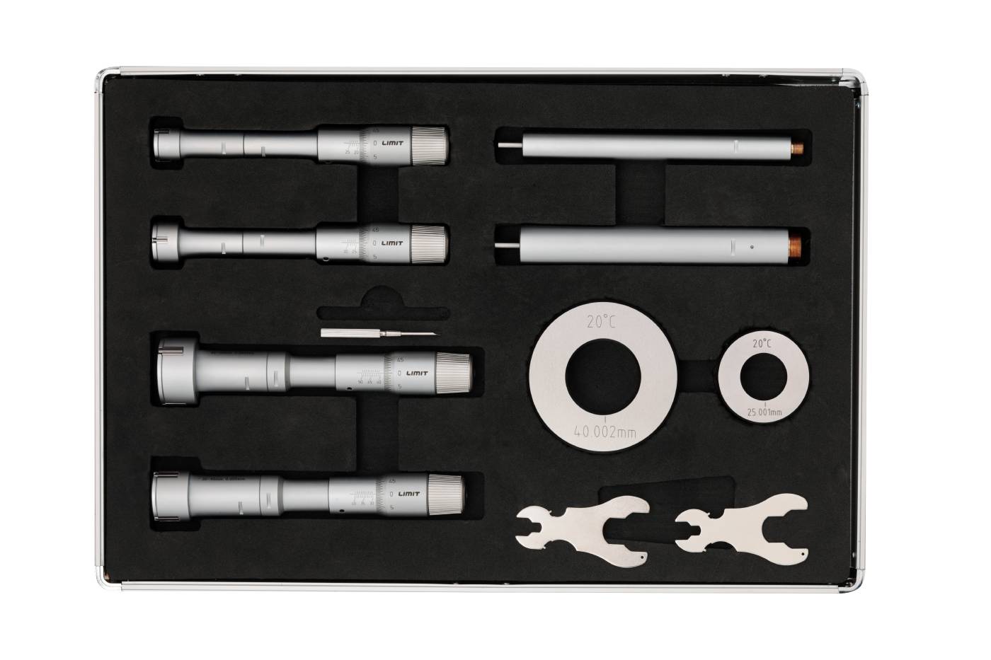 Trepunktsmikrometer Limit MPA 16 / 20 / 25 / 30 / 40 / 50 / 63 / 75 / 88 / 100 / Satser