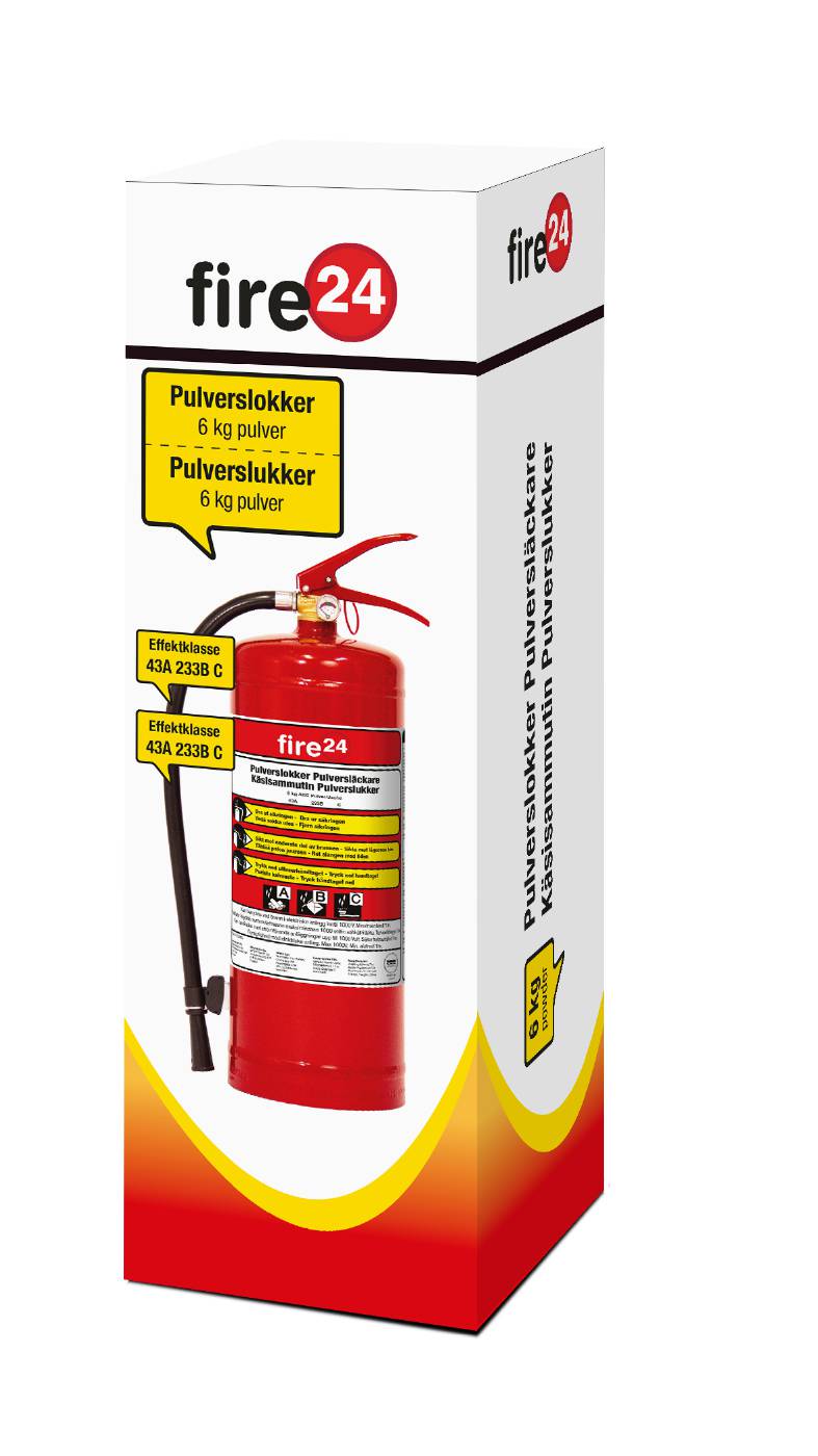 Jauhesammutin Fire24 seinätelineellä