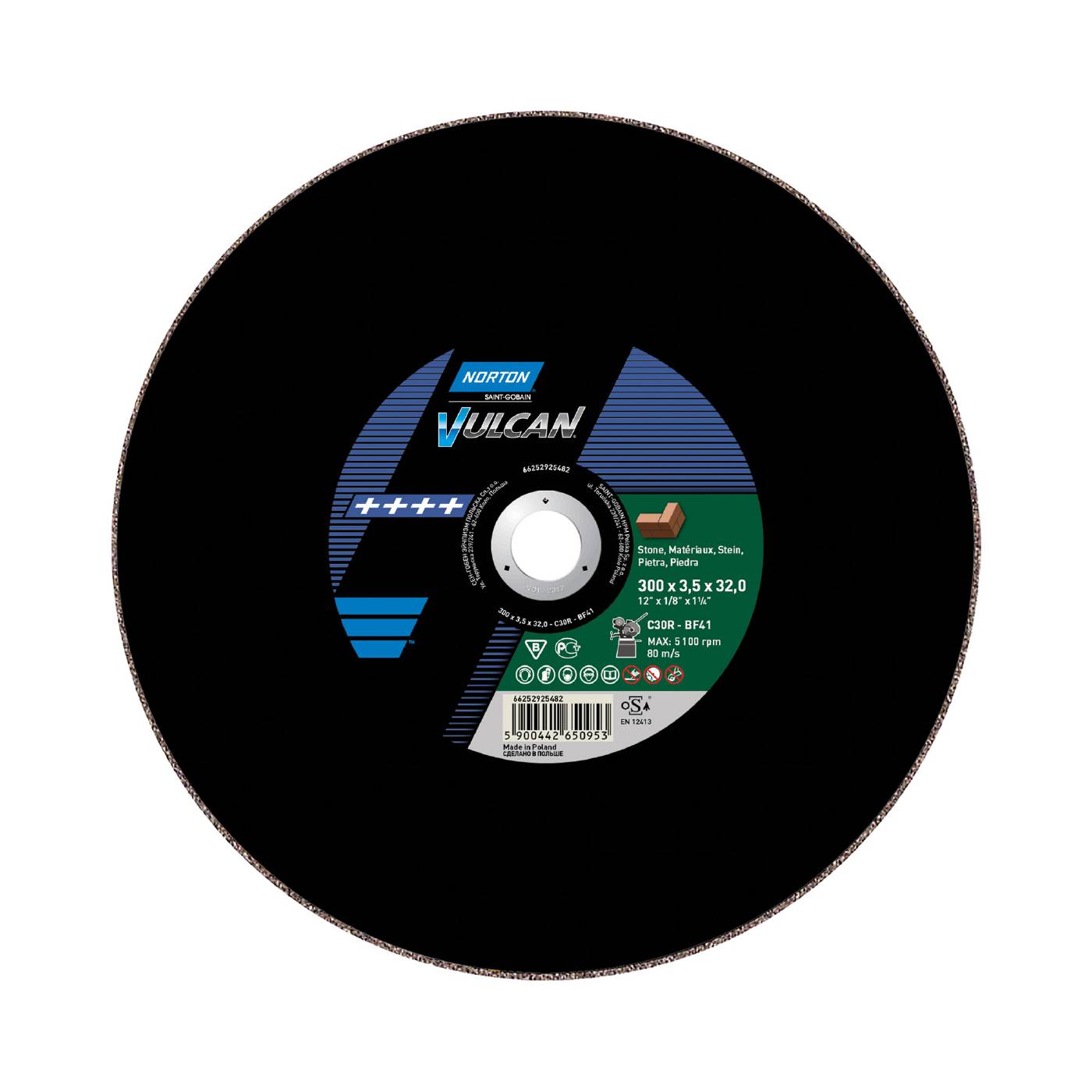 Cut-off wheel 300/350/400 mm Norton Vulcan