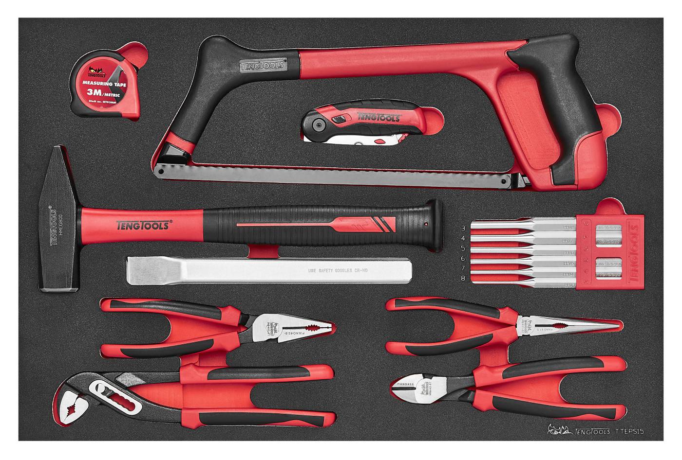 15 piece Tool set Teng Tools TTEPS15