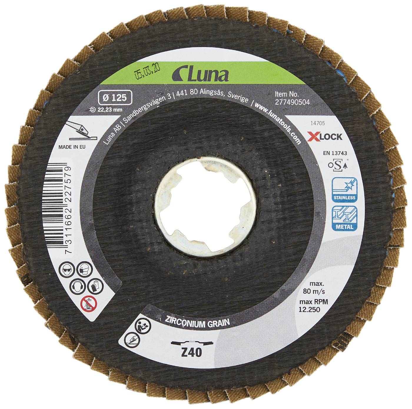 Flap disc Luna X-lock