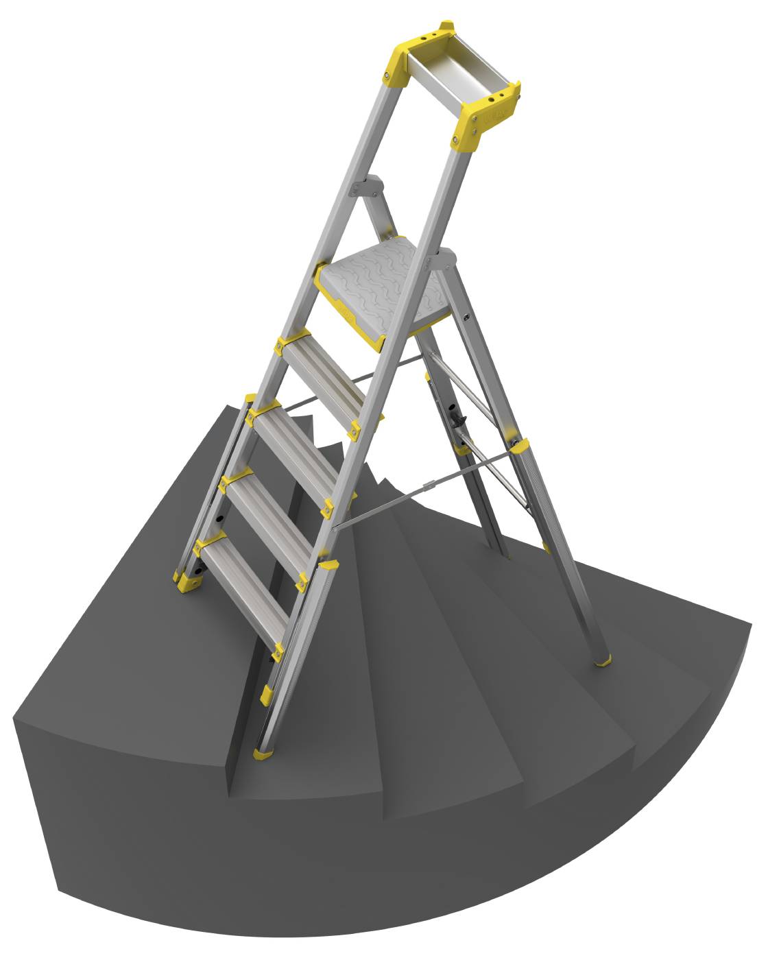 Stairwell ladder W.steps Ladders 55S