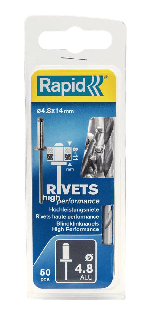 Quality rivets, aluminium Rapid