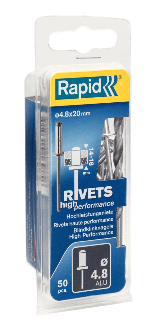 Quality rivets, aluminium Rapid