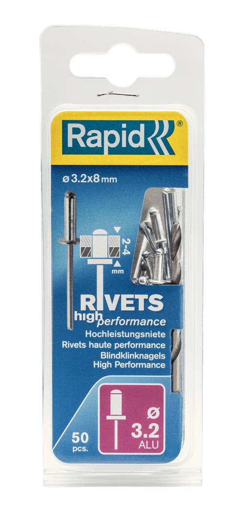 Quality rivets, aluminium Rapid