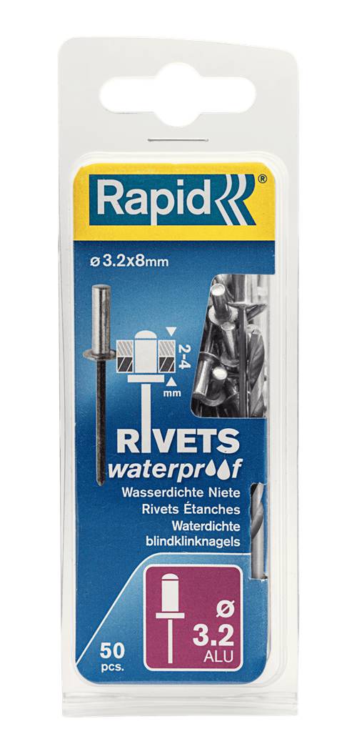 Waterproof rivets, aluminium Rapid
