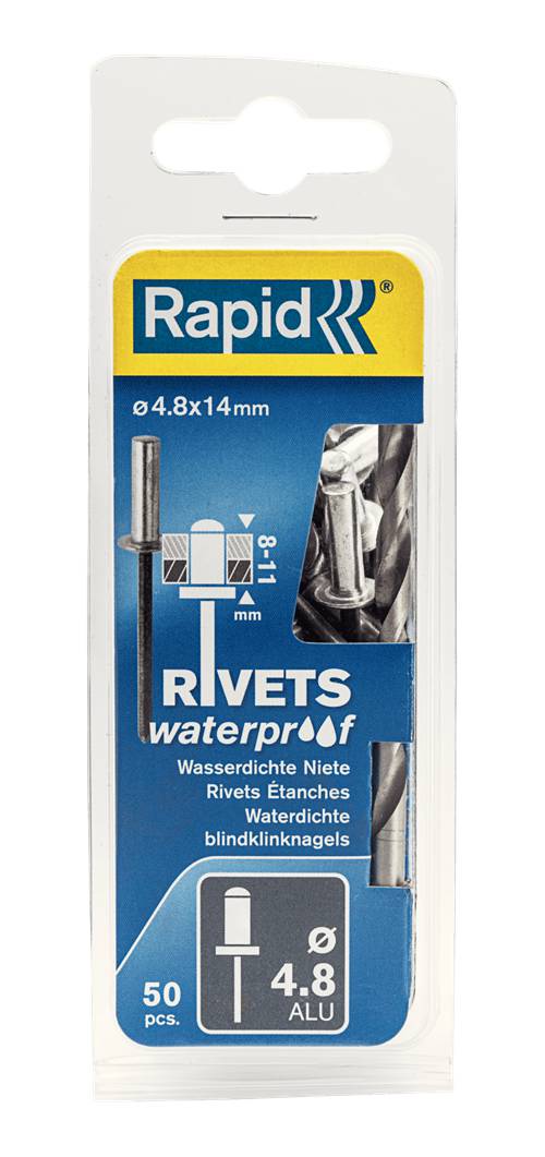Waterproof rivets, aluminium Rapid