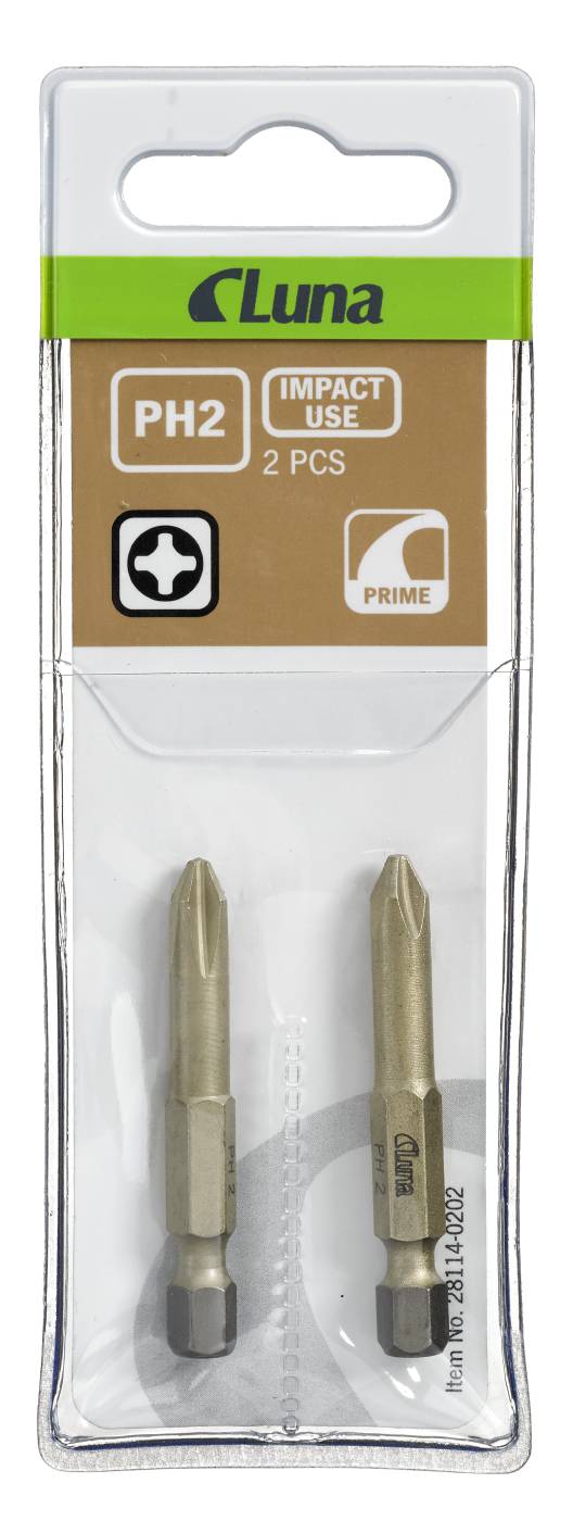 Bits Torsion 50 mm til Philips krydskærv Prime Luna