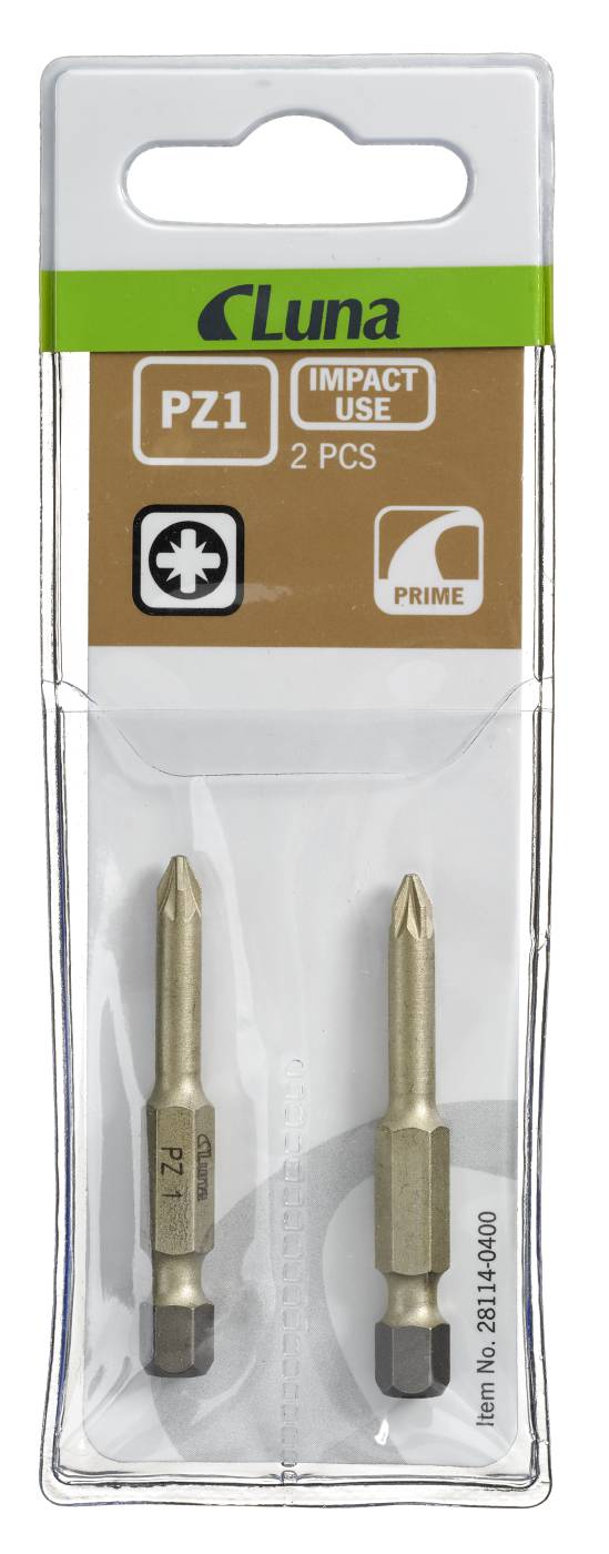 Bits Torsion 50 mm til Pozidriv krydskærv Prime Luna