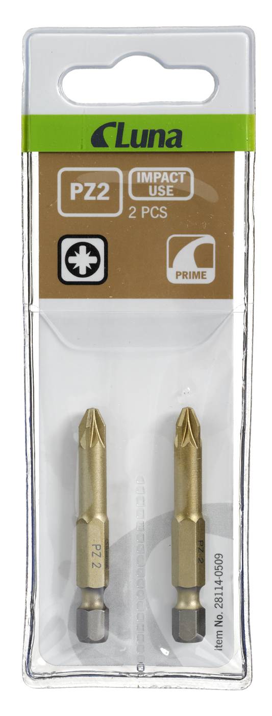 Bits Torsion 50 mm til Pozidriv krydskærv Prime Luna